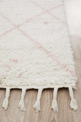 Rug Culture RUGS Nahla Pink Fringed Tribal Rug (Discontinued)