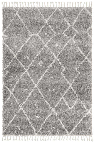 Rug Culture RUGS Nahla Silver Fringed Tribal Rug (Discontinued)