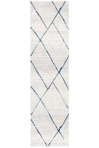 Rug Culture RUGS Noah Blue Contemporary Runner Rug