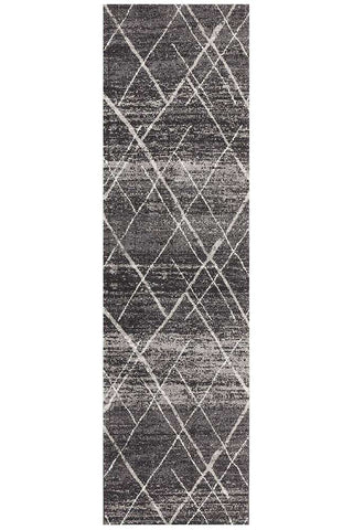 Rug Culture RUGS Noah Charcoal Tribal Runner