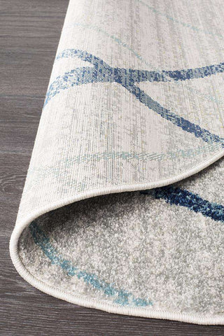 Rug Culture RUGS Noah Grey Blue Tribal Round Rug