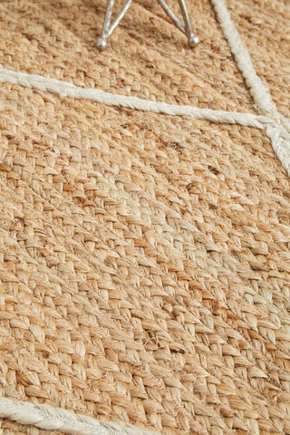 RUG CULTURE RUGS Noosa Diamond Natural Jute Rug