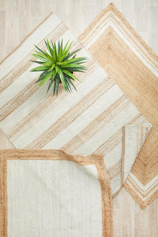 RUG CULTURE RUGS Noosa Diamond Natural Jute Rug