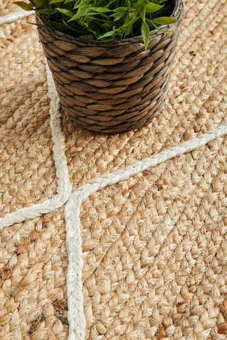 RUG CULTURE RUGS Noosa Diamond Natural Runner