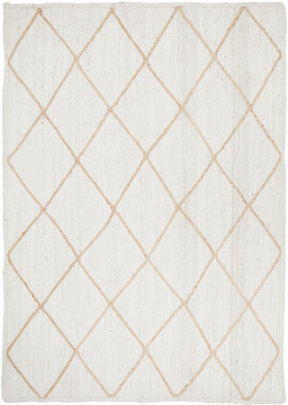 RUG CULTURE RUGS Noosa Diamond White Jute Rug