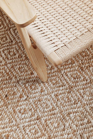 RUG CULTURE RUGS Noosa Geometric Natural Jute Rug