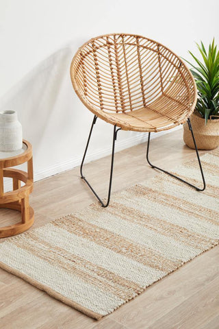 RUG CULTURE RUGS Noosa Stripe Jute Runner