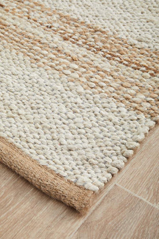 RUG CULTURE RUGS Noosa Stripe Jute Runner