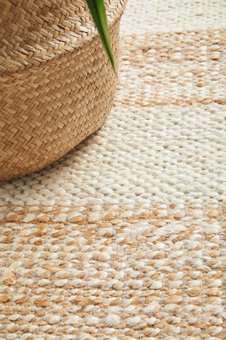 RUG CULTURE RUGS Noosa Stripe Jute Runner