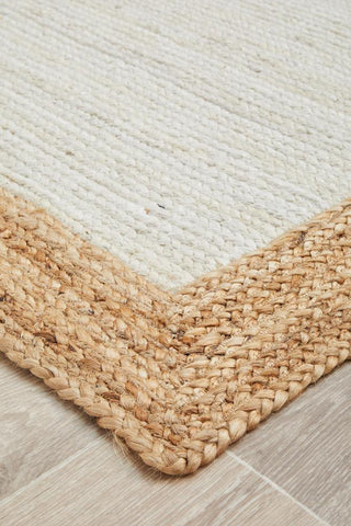 RUG CULTURE RUGS Noosa White Natural Jute Rug