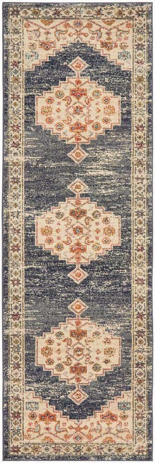 Rug Culture RUGS Nylah Navy Tribal Runner Rug