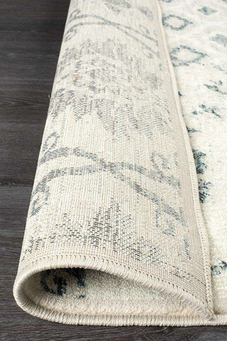 Rug Culture Rugs Oxford Ivory & Blue Runner