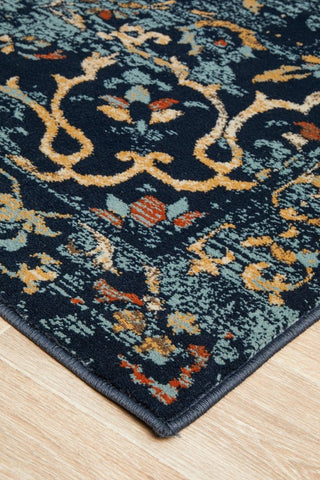 Rug Culture Rugs Oxford Petal Navy Runner