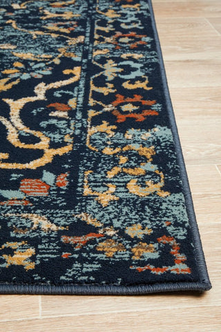 Rug Culture Rugs Oxford Petal Navy Runner