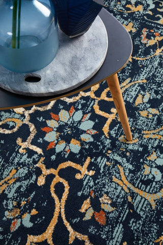 Rug Culture Rugs Oxford Petal Navy Runner