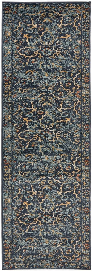 Rug Culture Rugs Oxford Petal Navy Runner