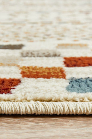 Rug Culture Rugs Oxford Squares Bone Runner