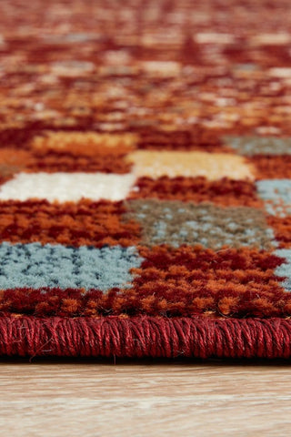 Rug Culture Rugs Oxford Squares Rust Rug