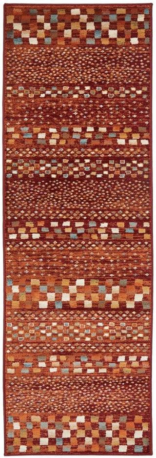 Rug Culture Rugs Oxford Squares Rust Runner