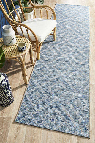 Rug Culture Rugs Piraeus Outdoor Runner - Blue