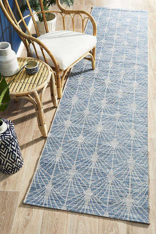 Rug Culture RUGS Rethymno Outdoor Runner - Blue