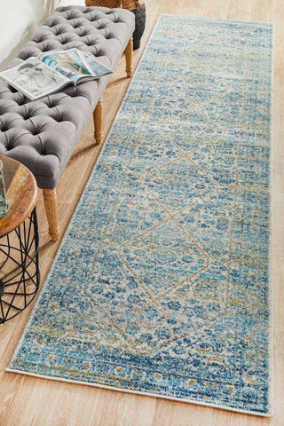 Rug Culture RUGS Rimini Blue & Grey Transitional Runner (Discontinued)