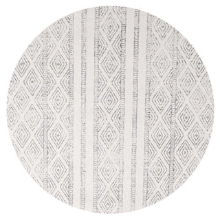 Rug Culture RUGS Salma White & Grey Tribal Round Rug