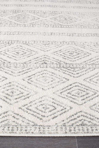 Rug Culture RUGS Salma White & Grey Tribal Rug