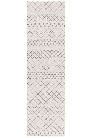 Rug Culture RUGS Selma White Grey Tribal Transitional Runner