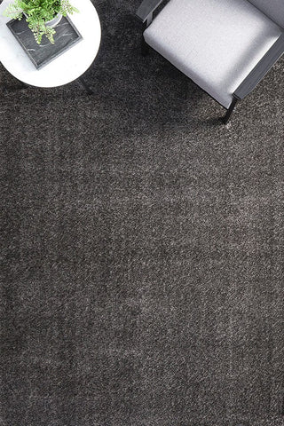 RUG CULTURE RUGS Sienna Seal Grey Shag Rug