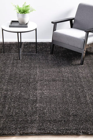 RUG CULTURE RUGS Sienna Seal Grey Shag Rug