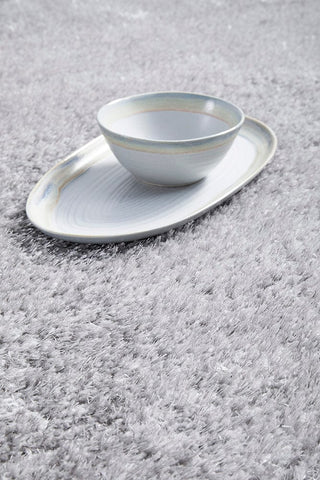 RUG CULTURE RUGS Sienna Silver Shag Rug