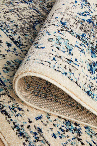 Rug Culture RUGS Sivas Ivory & Blue Distressed Transitional Rug