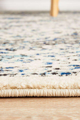 Rug Culture RUGS Sivas Ivory & Blue Distressed Transitional Rug