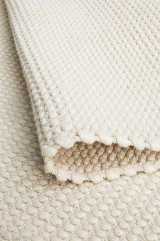 Rug Culture RUGS Skandi Natural White Felted Wool Rug