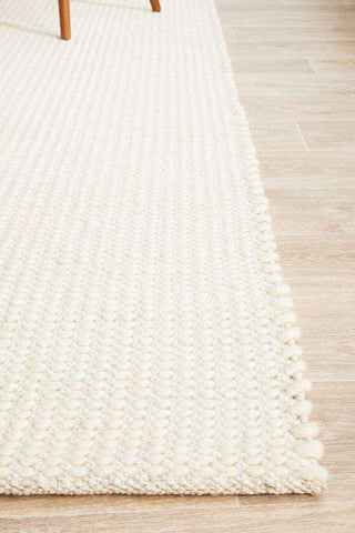 Rug Culture RUGS Skandi Natural White Felted Wool Rug