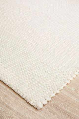 Rug Culture RUGS Skandi Natural White Felted Wool Rug