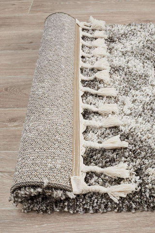 Rug Culture RUGS Sofia Grey Fringed Boho Runner