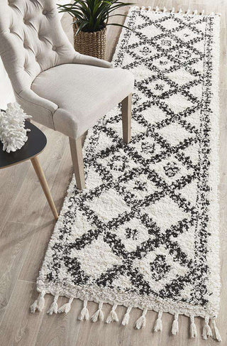 Rug Culture RUGS Sofia White Boho Runner