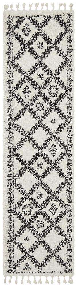 Rug Culture RUGS Sofia White Boho Runner