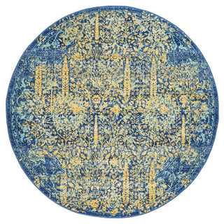 Rug Culture RUGS Suchi Blue Transitional Round Rug (Discontinued)