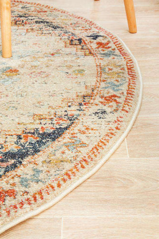 Rug Culture RUGS Talora Autumn Tribal Round Rug