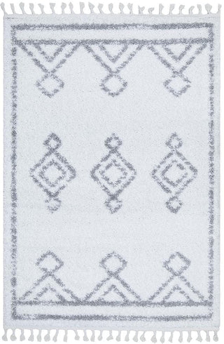 RUG CULTURE RUGS Temara White Moroccan Shag Rug