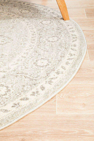 Rug Culture RUGS Verda Transitional Round Rug - Silver