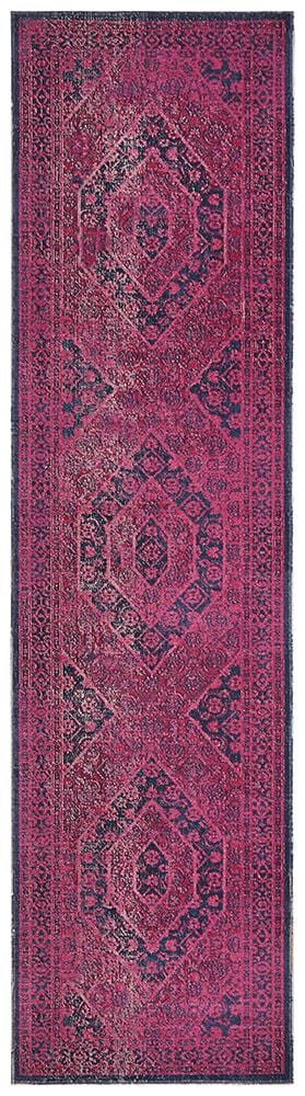 Rug Culture RUGS Whisper Stonewashed Magenta Runner Rug