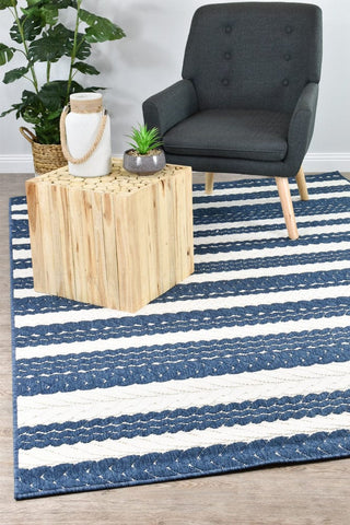 Rug Station RUGS Visalia Blue & White Outdoor Rug