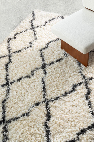 Rusk Diamond Shag Rug by Loopsie Styled