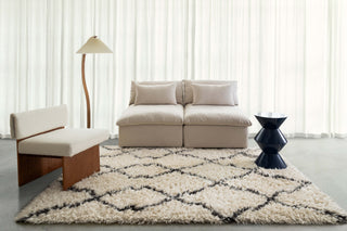 Rusk Diamond Shag Rug by Loopsie Living Room