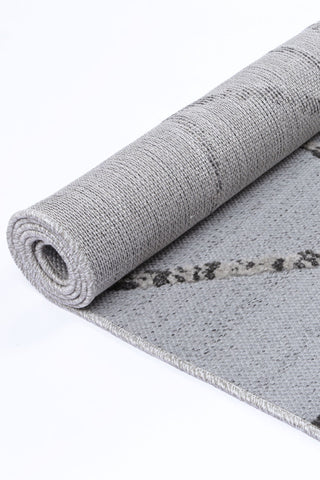 Mars Sparta Geomteric Grey and Ash Rug *FINAL SALE