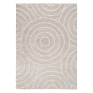 Ellipse Beige Wool Rug | Simple Style Co